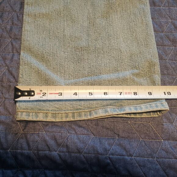 NEW Lands' End Size 16P (37x27.5) Straight Boot Cut Jeans Antique Light Wash - Picture 10 of 10